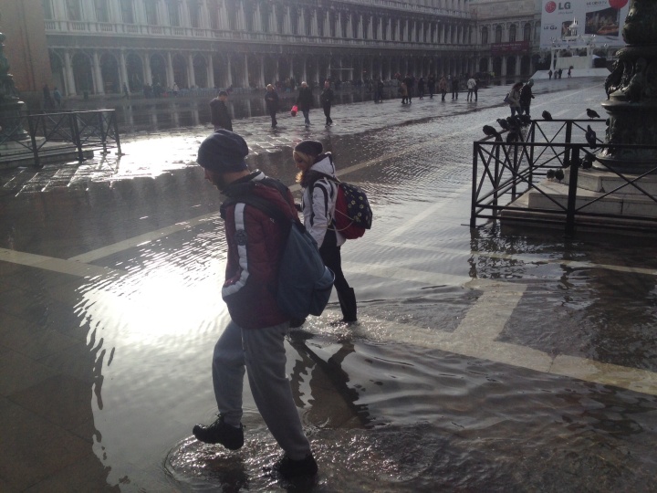 The ref sees if St Mark's Square will take a stud